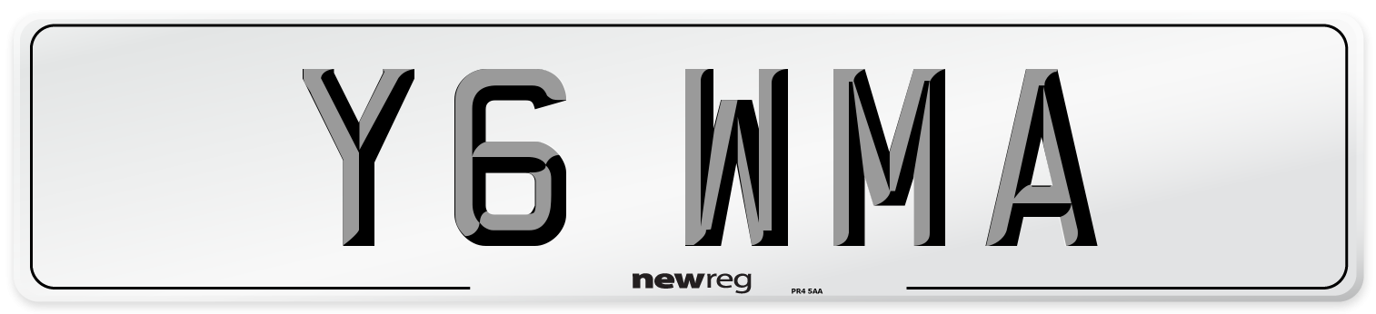 Y6 WMA Number Plate from New Reg